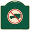Signmission Designer Series No Truck, Green & Tan Heavy-Gauge Aluminum Sign, 18" x 18", G-1818-23558 A-DES-G-1818-23558 - alternate 1